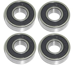 4x Kugellager 8x19x6 mm - 698 2RS Radial Rillenkugellager Wälzlager rcbay Chromstahl beidseitig gedichtet für 8mm Welle