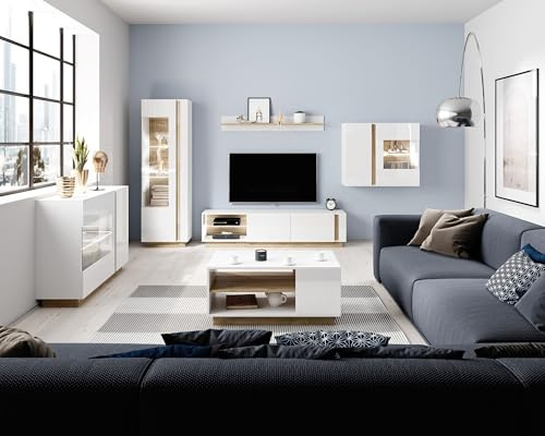 Kamazza Séjour Complet avec Buffet Bas Meuble télé et Table Basse - Bryce