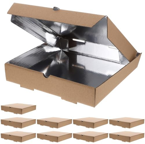 TEMPNAP 10 Stück Pizza-boxen, 22,9 Cm, Zum Mitnehmen, Fast-food-behälter, Isolierte Aluminiumfolie, Für Kuchen, Kekse, Lebensmittelbox Für Das Restaurant Zu Hause