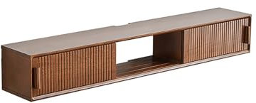 Schwebende TV - Konsole Groß Wandmontiert TV - Schrank Multimedia Wandregal Schwebende Wandregale Mit Tür Große TV - Bank Mit Stauraum TV - Möbel Zum Aufhängen Für Zuhause Büro Wohnzimmer Schlafzimmer