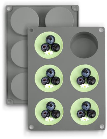 CUISITOOL 2 Stück Silikon Muffinformen, Muffin Backblech für 6 Muffins, Cupcake Pan Antihaft Muffin Backform Muffinförmchen, BPA frei und spülmaschinenfest