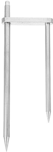 Kisangel Strand Wagen Unterstützung klarer Regenschirm Boot bodentrampolin Outdoor Beach Accessories Fishing Accessories Schirmstangenhalter Regenschirmanker im Freien Rostfreier Stahl