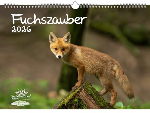 Fuchszauber DIN A3 Kalender für 2026 Fuchs und Füchse - Seelenzauber