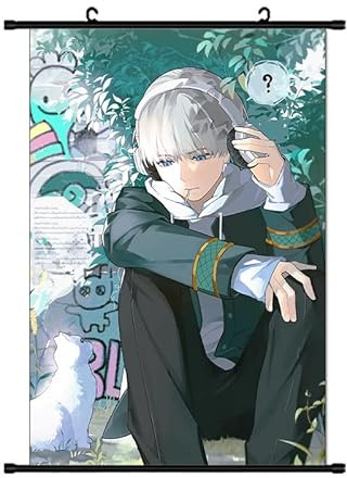 Jilijia Haruka Poster Anime Scroll Poster Kaji Ren/Suo Hayato HD Drucke Wandkunst Gemälde Bild Deko Zuhause Wohnzimmer Schlafzimmer Aufhänger Poster 40 x 60 cm