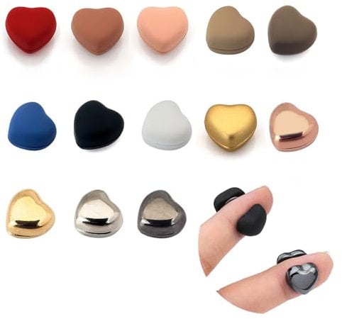 XFSRG 13 Paar starke Hijab Magnete in 13 verschiedenen Farben für Frauen als praktische Alternative zu Nadeln für Hijab Schals Hemden Kleider und alle Kleidungstypen (Herz)