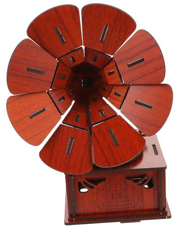 VICASKY 1 Satz Grammophon-Modell Bausätze für Ausbildung Puzzlespielzeug 3D-Holzpuzzle- Heimdekoration 3D-Grammophonmodell Grammophon-Puzzle- Bildungsspielzeug