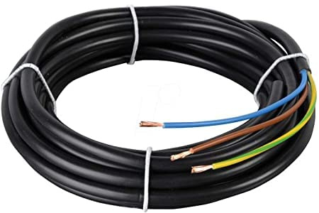 0.75mm 50m Rubber Cable H05RR-F 3183R – 3 Core Heavy Duty Flexible Electrical Wire for Extension Leads, Garden, Pond Pumps & Power Tools