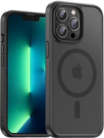 UNBREAKcable Magnetic for iPhone 13 Pro Max Case, Compatible with MagSafe, Full Camera Protection, Built-in Magnetic Ring, Drop Protection Shockproof Slim Phone Cover (Black)