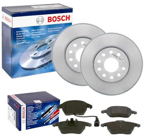 Bremsscheiben 288mm + Beläge vorne | 0 986 479 088 + 0 986 424 797 passend für Golf 5 6 A3 Leon