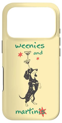 Hülle für iPhone 17 Pro Witziges Design für Dackel und Hundeliebhaber mit Martinis