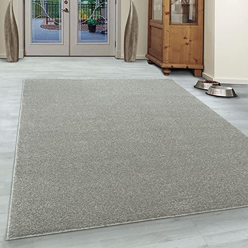 KADIMA DESIGN Schlafzimmerteppich Unifarben Elegant Pflegeleicht Modern Waschbar Strapazierfähig Langlebig Creme 240x340 cm Schlafzimmer Schadstoffgeprüft | Main