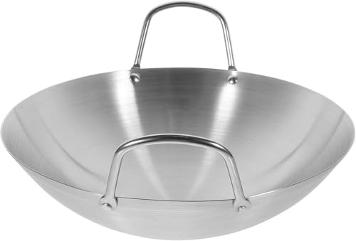 Niltracy Hex Clad Cookware Set - 26cm Double Handle Wok, Stainless Steel Fry Pan, Large Capacity Saute Pan, Multipurpose Stewpot Skillet - Gas & Electric Compatible