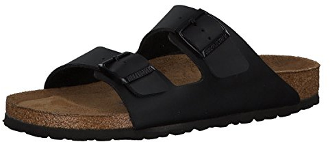 Birkenstock Arizona Nl Men's Two Adj Strap Anatomic Cork Pt Sandals (Black, UK 4.5)