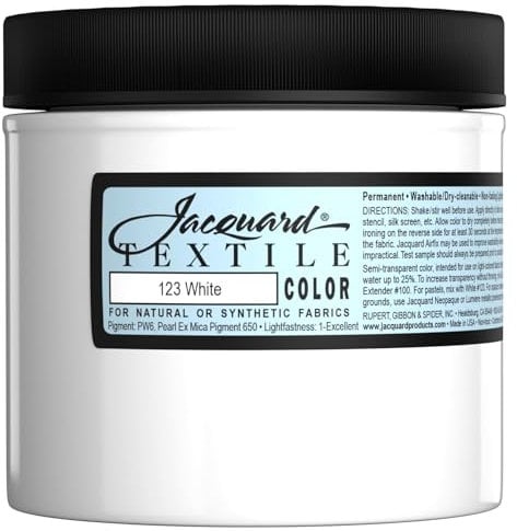 Jacquard Tela de pintura blanca 8 Oz