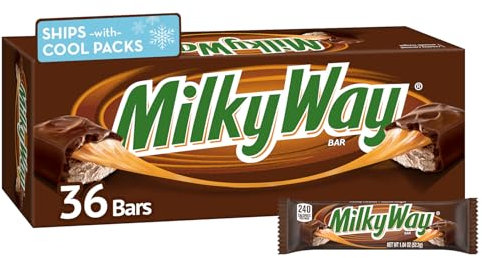 MILKY WAY Milk Chocolate Singles Size Candy Bars 1.84-Ounce 36-Count Box