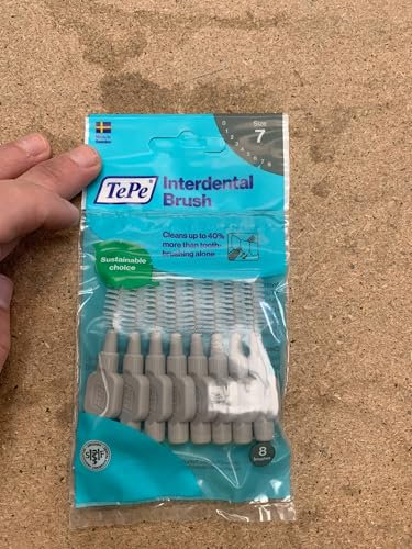 TePe Interdentalbürsten, 1,3 mm, Grau, 3 Packungen mit je 8 Stück (24 Bürsten)
