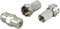 SCHWAIGER -KVBS70 531- F-Stecker 3er-Set/ 7 mm Durchmesser/ 1 F-Verbinder + 2 F-Stecker/Kupplung BZW. Zwischenstück/Verlängerung BZW. Anschluss von SAT-Anschlusskabeln/Silber