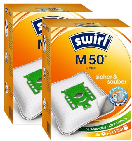 2 x Swirl M 50 AirSpace Staubsaugerbeutel Staubbeutel Microvlies