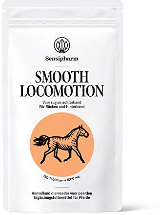 Sensipharm Smooth Locomotion - Hilft Natürlich bei Rücken, Hinterhand, Hinterbeine, Muskeln, Gelenke, Laminitis, Hufrehe - 180 Gelenktabletten a 1000 mg. für Pferde