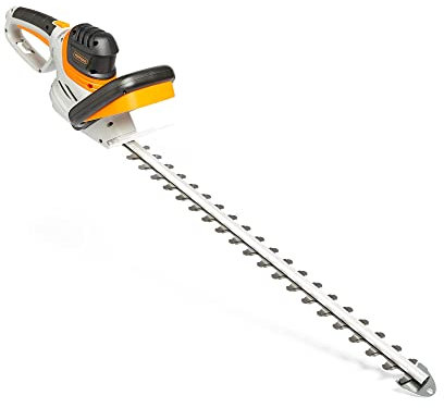 VonHaus Hedge Trimmer 710W – Electric Lightweight Cutter for Hedges, Branches, Shrubs, Twigs – Comes with Blade Cover, 10m Cable, 61cm Blade, Rotating Handle, 2 Stage Safety Trigger