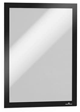 Durable Info-Rahmen Duraframe (A4, selbstklebend mit Magnetverschluss) 2 Stück, schwarz, 487201