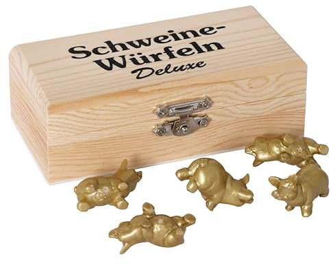 Bartl 103806 Schweinewürfeln Deluxe in Einer Holzkiste …