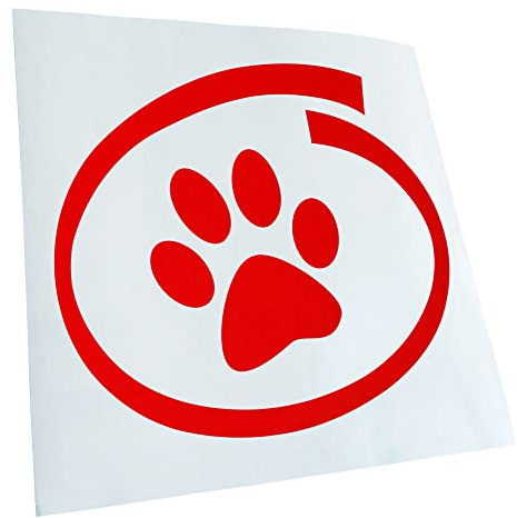 Kiwistar - Autoaufkleber - Rot - 11x10cm Hund/Katze Inside - Heckscheibe Auto Aufkleber wetterfest für Kfz LKW Mofa Truck - Sticker außen selbstklebend Tuning Zubehör für Fenster Fahrzeug Scheibe