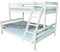 moebelstore24 Hochbett Kinderbett Kiefer-massiv Weiss mit Rollrost 90/140 x 200cm Denise