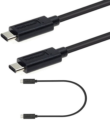 TECHGEAR USB 3.1 USB-C to USB-C Cable 10Gbps Fast Charging & Data Transfer Cable (1ft/30cm) Compatible with iPhone 16/15, Samsung Galaxy S25/S24/S23, Drones PS5 Switch, Laptops & Other USB C devices