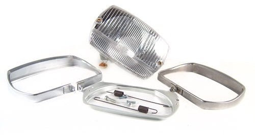 KIT GRUPPO OTTICO FANALE ANTERIORE ORIGINALE SIEM VESPA 50 SPECIAL CON CORNICE CROMATA 1700-OR