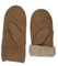 HEITMANN 100% Lammfell Handschuhe Fäustlinge Echt-Leder Damen NEU (M, Beige)