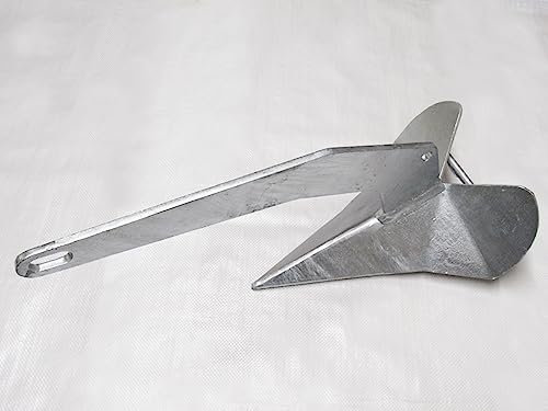Galvanised Steel Fixed Plough Anchor 4KG - 30KG (Delta Style Yacht Boat Marine Sea) (20KG)