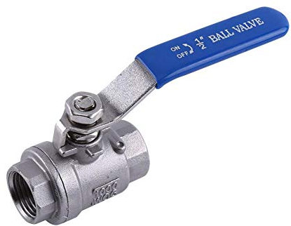 Keenso 1/2''NPT Edelstahlkugelhahn Kugelhahn mit vollem Durchgang 2-Wege-Drehhebel, zweiteiliger Kugelhahn