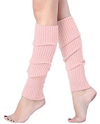 Taigood Damen Beinwärmer Stulpen Legwarmers gestrickte Strümpfe 80er Jahre 1980er Jahre Rosa One size