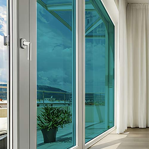 DIMEXACT - Film Couleur Bleu Turquoise Transparent - 152 cm x 0.5 m - en Rouleau