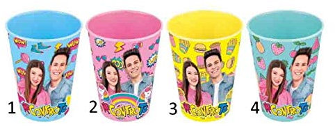 officina edicola Me Contro Te Bicchiere PLASTICA, si riceve uno dei colori assortiti disponibili
