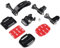 HSU Helmet Mount Set Compatible for GoPro Hero 13/12/11/10/9/8/7/6/5/4/3 Rotary Extension Arm Sports Action Camera Accessories Kit Motorcycle Curved Chin Pivot Connector