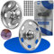 Druckknöpfe zum Annähen, Ø 13 mm aussen, 20 Paare, in Silber, aus Messing, Druckknopf für Bekleidung, Bastelarbeiten, DIY Projekt, Reparatur Knöpfe Nähzubehör, Druck Knopf Nähen, Ersatz Metallknöpfe
