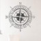 KLEBEHELD® Wandtattoo Kompass Vintage | Wandtattoo Windrose | Himmelsrichtung |Farbe weiss, Größe 90x90cm