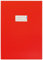HERMA 19748 Heftumschläge A4 Karton Rot, 10 Stück, Hefthüllen mit Beschriftungsfeld aus stabilem & extra starkem Papier, Heftschoner Set für Schulhefte, farbig