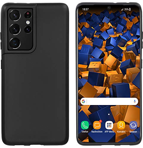 mumbi Hülle kompatibel mit Samsung Galaxy S21 Ultra Handy Case Handyhülle, schwarz, 31536