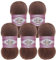 5 x 100g Strickgarn Alize Cotton Gold Uni Klassikgarn Häkelgarn Strick-Wolle Farbwahl, Farbe:493 kaffeebraun