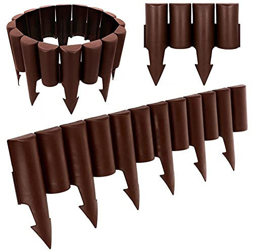 Vilde Gartenpalisade | 2,5 m | Palisade Rasenkante Beetumrandung (Braun)