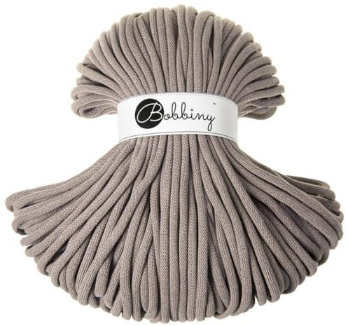 Bobbiny Jumbo Makramee-Schnur, 9 mm, 100 m, Kaffeebraun