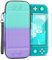 TNP Carrying Case for Nintendo Switch, Green Purple - Kawaii Cute Portable Travel Case, Protective Storage Carry Bag for Girls with Screen Protector, 10 Game Cartridge Holder