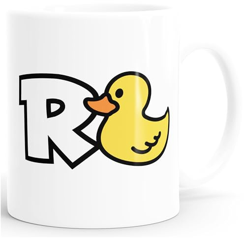 MoonWorks® Kaffee-Tasse Rentner Motiv Ente lustiges Geschenk zur Rente witziger Spruch zum Ruhestand Uni-weiss Keramik-Tasse