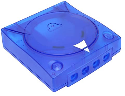 Jopwkuin Durchscheinendes Gehäuse, blauer Vollschutz, durchscheinender Kunststoffschild, Ersatz, kratzfest, für Dreamcast DC
