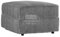 Furnishings For Less UK Luxor Grey Fabric Jumbo Cord Footstool Living Room Pouffe Accessory (Grey, Footstool)