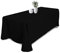 Kapwall Schwarze Tischdecke, 152 x 260 cm, Polyester, rechteckig, waschbar, Flecken- und knitterfrei, ideal für Hochzeit, Restaurant, Party, Bankett, Dekoration
