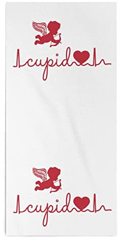Handtuch Amor Mit Tag Der Herz-Liebe Sandfreie Badetuch Leichtes Schnell Trocknend Reisehandtuch Für Kinder Reisen Damen 40X70Cm